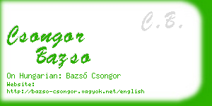 csongor bazso business card