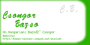 csongor bazso business card